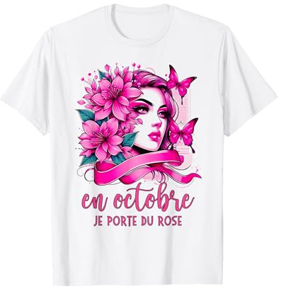 Octobre Rose 2026 Lutte Contre Cancer du Sein T-Shirt