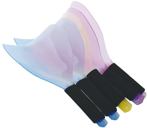 HONMEET 5 Stück Haarspray Maske aus Kunststoff Rutschfest Schutz für Gesicht und Augen für Friseursalon und Heimgebrauch Friseurtaschen Zufällige Farbe