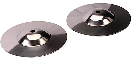 Crash Becken Wd01 2 Stück Silberne Metallbecken für Schlaginstrumente | Anfänger und Studenten, Robustes Zubehör, Melodischer Klang, Feine Tonqualität
