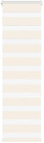 Homgoday Zebrarollo Doppelrollo Fensterrollo Sonnenschutzrollo Seitenzugrollo Zebrarollo für Fenster & Türen Wandmontage Sichtschutz Marmorbeige 45x150 cm Stoffbreite 40,9 cm Polyester