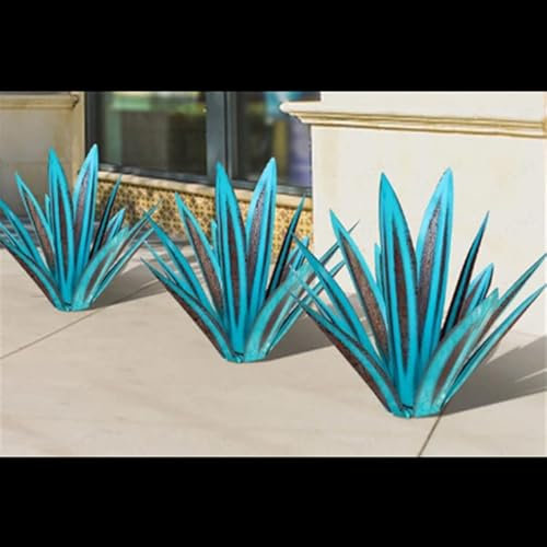 SIBOMTEX Agave battuto su piante artigianali tequila decorazione per la casa decorazione del giardino ornamento mare ghiaccio colore 55 cm