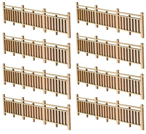 GALPADA 10piezas Barandillas De Madera para Maquetas Escala Miniaturas De Valla De Jardín Decoración De Paisaje para Casa De Muñecas Modelo Arquitectónico DIY