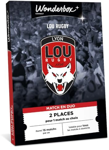 WONDERBOX Connect - Coffret Cadeau - Lou Rugby - Match en Duo - 2 Places pour 1 Match au Choix - Parmi 15 matchs par an, valable pour Tous Les matchs à Domicile - Validité 27 Mois | 2 places pour 1 match au choix - Parmi 15 matchs par an, valable pour tous les matchs à domicile - Validité 27 mois