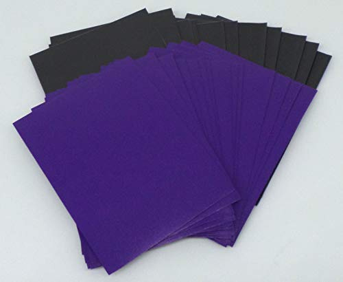 docsmagic.de 100 Premium Bi-Color Card Sleeves Mat Purple/Black Standard Size 66 x 91 Kartenhüllen Lila Schwarz