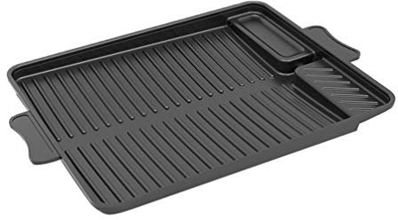 Cabilock Quadratische Grilltöpfe Kaffee Teetisch Tablett Eckiger Backrahmen Frühstückstablett Grillplatte Gusseisen Serviertablett Aus Metall Grillpfanne Baguetteblech Koreanisch Dach