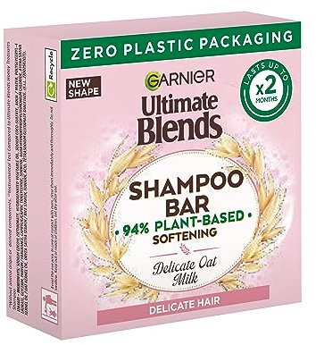 Garnier Ultimate Blends Delicate Oat Softening Shampoo Bar for Sensitive Scalp & Fragile Hair 60g