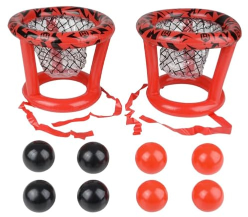 Wicked Big Sports Inflatable Basket Heads, Funny Basketball or Toss Game for Outdoor or Indoor Play, Red (1913)