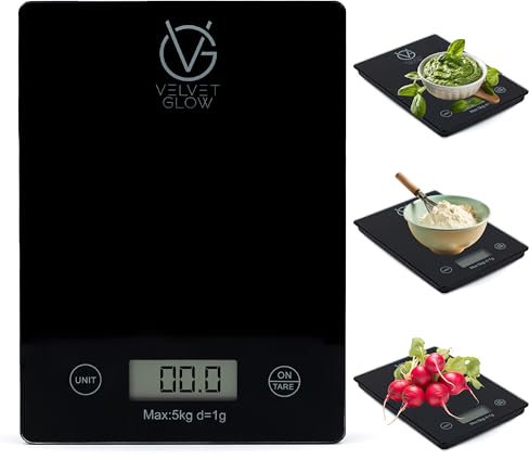 V.Glow Bilancia da cucina digitale professionale da 5 kg Capacità fino a 5 kg con design moderno e
