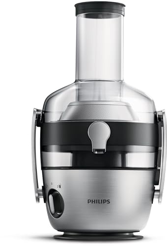 Philips Avance Collection Entsafter, Frischer Saft mit Fruchtfleisch, Sehr großes Loch für Produkte, QuickClean, 1200 W, Kanne Kapazität: 1L, HR1922/21
