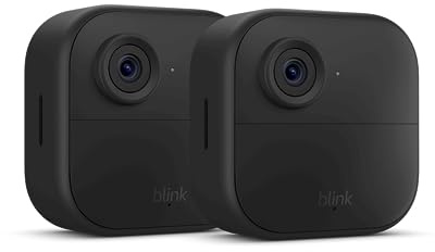 Like-New Blink Outdoor 4 – Wireless smart security camera, two-year battery, 1080p HD day and infrared night live view, two-way talk – 2 camera system