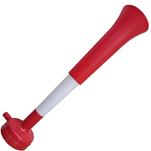 FUN FAN LINE - Confezione 3 Trombe Vuvuzela a Tre Corpi | Clacson Compatto e Smontabile per Calcio, Feste ed Eventi Sportivi | 98 DB Animazione per Bambini e Adulti Facile da Trasportare (Danimarca)