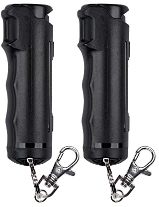 SABRE Pepper Gel - Fast Flip Top, Snap-Clip Keychain, Easy to Use & Carry, Maximum Police Strength OC Spray With UV Dye For Self Defense, 10 Second Spray Time, Finger Grip for Faster Aim, 0.54 fl oz