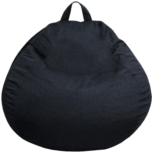 Bananair - Pouf Poire Confortable Rembourré en Mousse, Idéal pour Salon, Chambre ou Coin Cosy - Housse Lavable en Machine, Pouf Facile à Transporter, Parfait pour Adulte (120x100 cm, Noir)