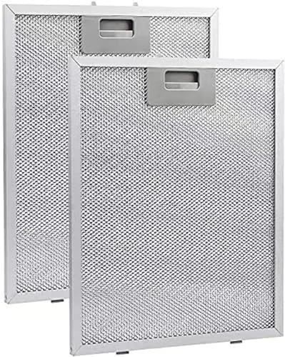 Ameurey 2 x Metall-Mesh-Filter, Dunstabzugshaubenfilter, 320 x 260 mm, Dunstabzugshaube, Metallfettfilter