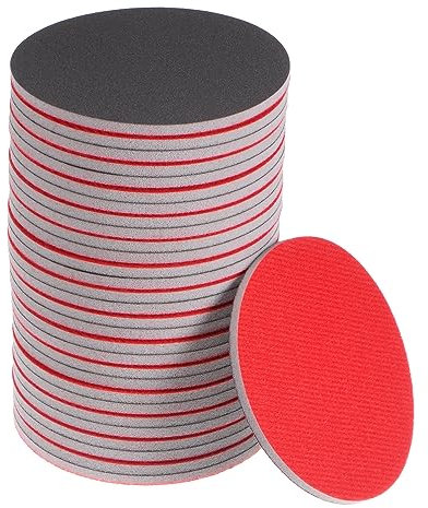 QUARKZMAN 30pz 600 Grana Satinatura Spugna 5 Pollici Gancio e cerchio Spugna Satinatura Disco Umido/Asciutto per Auto Legno Muro a Secco Metallo