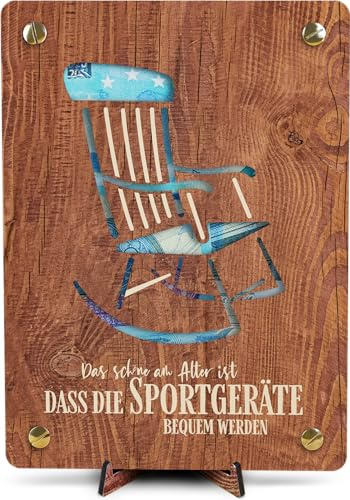 Generisch Ruhestand Karte - XL Geldgeschenk aus Holz inkl. Ständer | Ruhestand Geschenk Frauen, Männer, Deko, Rente Karte, Renteneintritt Geschenk