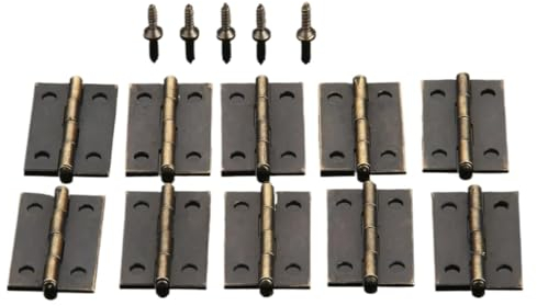 Scharniere 30 Stück Mini-Antik-Bronze-Scharniere, quadratische Schranktürscharniere for Holzschränke, Schubladen, Schmuckschatullen, Möbelbeschläge, 24 x 16 mm (Color : Antique Bronze)