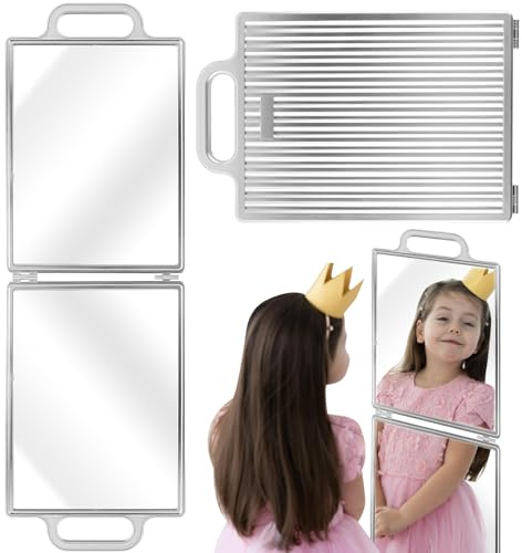 ZEVOFIUR Faltbarer Backstage-Spiegel mit Griff 25.4x74 Zentimeter Faltbarer Tanzspiegel mit Griff Tanztasche Tänzer für Künstler Ästhetiker Home Fitness Spa