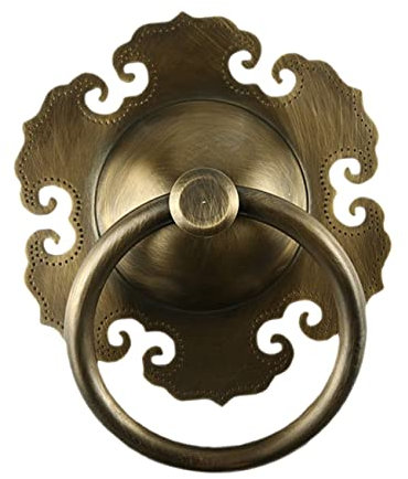 WATIIFUFU Türziehring Vintage Aus Messing Für Türklopfer Passend Für Türen Im Chinesischen Stil Retro Design Für Schränke Truhen Und Möbel
