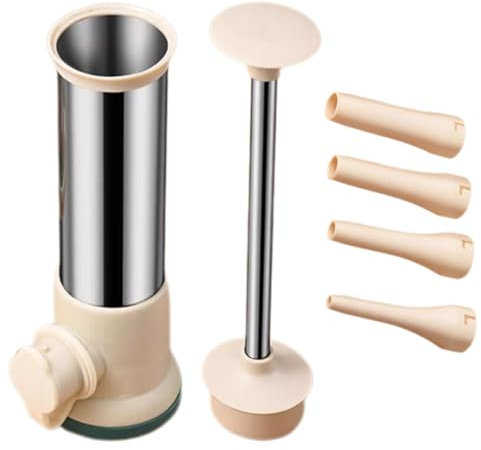 Walopola Manual Sausage Maker, Sausage Maker Filling Machine, Stainless Steel Sausage Filling Tool, Meat Stuffer Manual with 4 Stuffing Tubes, Homemade Sausage Tools