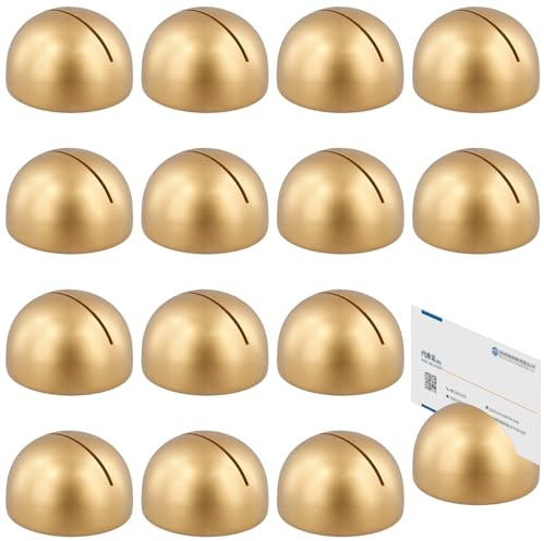 FAAING 15 stycken runda bordshållare guld, 30 x 47 mm modern bordskortshållare bordsnummering trä bordshållare för bröllop årsdag födelsedag fest