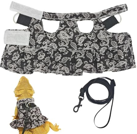 Sghtil Harnais lézard pour petits animaux - Réglable - Fournitures pour reptiles et amphibiens - Accessoires pour l'entraînement et la marche