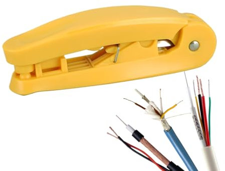 yakermur Wire Stripper for Cables | Wire Stripper for Ethernet Cable | Handy Non-Slip Junction Boxes Tool for Cat5 Cat6 Phone and Computer
