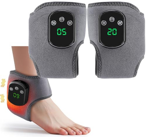 Thermo Masseur Pied, Masseurs Électriques Portables Massage Pieds, Vibrations Multi-niveaux et Mode Combiné, Massage Thermique, Aide À Détendre les Pieds et Favorise le Confort Général (1 Pair)