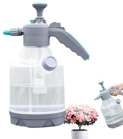 Pulverizador de bomba de jardín, botella pulverizadora de agua, botella pulverizadora portátil para plantas con vaso medidor para jardín, coche, interior y exterior