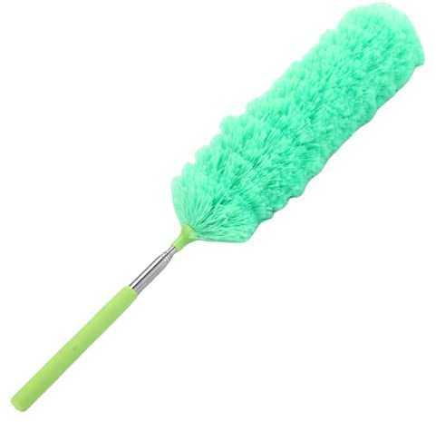 Plumeau télescopique en microfibre | Plumeau extensible en acier inoxydable | Chiffon de nettoyage réutilisable en microfibre | Brosse en toile d'araignée | Outil de nettoyage flexible et pliable pour