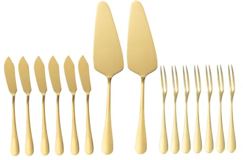 Hemobllo Palette per Torte Multifunzione Forchette per Frutta e Coltelli per Burro per Matrimoni Feste e Banchetti Facili da Pulire Design Ergonomico Elegante