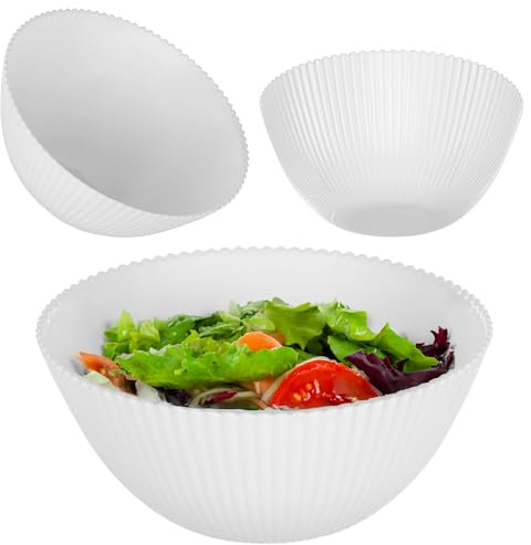 KADAX Salatschüssel 15 cm, weiße Schüssel aus Opalglas, ideal als Müslischalen, Suppenschalen, Salatschalen, Dessertschalen oder Servierschalen (Weiß)