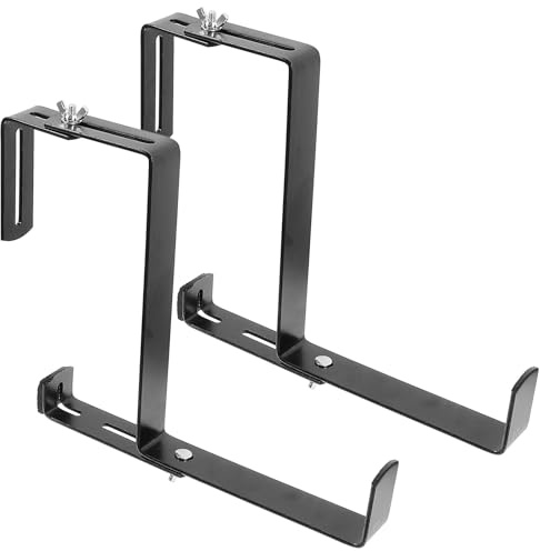 Levemolo 2 Stück Metall Haken für Balkongeländer 15cm Verstellbare Balkon Blumenkastenhalterungen für Pflanztöpfe Pflanzenampeln und Windspiele im Außenbereich