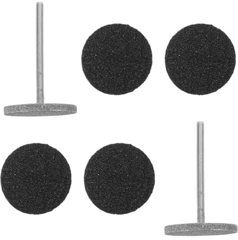 MUCKLILY 2pezzi Punte Piatte per Trapano per Unghie Dischi Abrasivi per Manicure Kit di Ricarica per Levigatura di Unghie Accessori per Trapano con Punte Abrasive Resistenti