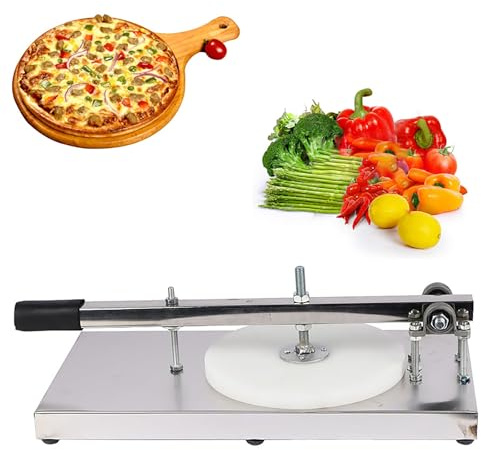 Macchina per impasto per pizza, manuale in acciaio inox, per cucina domestica e uso commerciale, ideale per cuocere pizza, pane e pasticcini