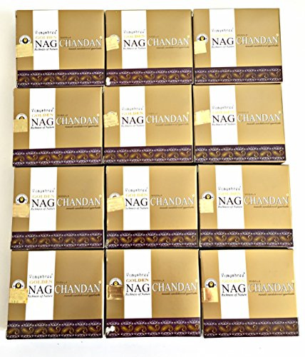 Vijayshree Goldener Nag Sandelholz Weihrauchkegel 12 Boxen