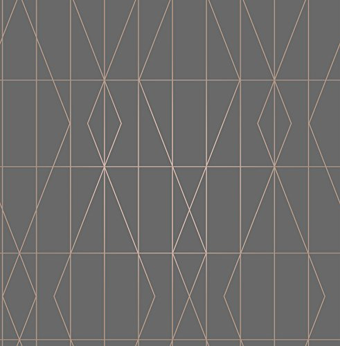 Fine Décor uw24788 Déco Diamant Geo Seitenwand, anthrazit