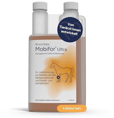 NutriLabs Mobifor® Ultra Gelenksaft für Pferde 1 kg - mit Glucosamin, Chondroitin, Hyaluronsäure u.v.m. - MSM - Pferde-Nahrungsergänzungsmittel - Gelenknahrung