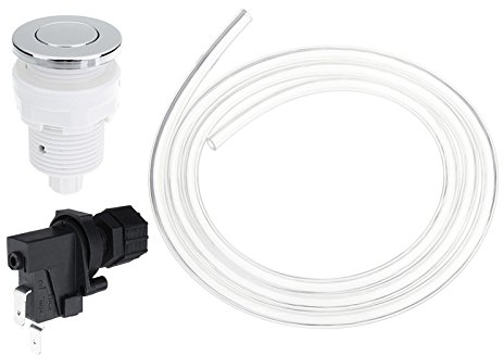 Alamor 25V-250V Interruttore per Il Bagno Aria Pneumatica Kit Bottone Spazzatura Smaltimento Rifiuti Tritarifiuti Kit Aria - 28Mm