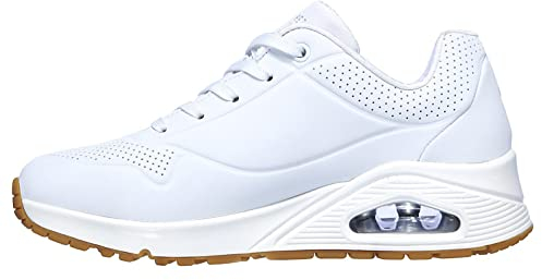 Skechers Damen UNO Stand ON AIR Sneakers, WHT weiß Durabuck, 37 EU