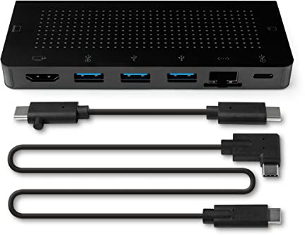 Twelve South StayGo | Hub USB-C para MacBooks, portátiles y iPad Pro de Tipo C con Cable de Escritorio de 1 Metro Incluido + Cable de Viaje estibable para el hogar, la Oficina y los Viajes.