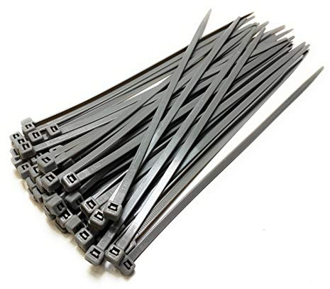 Kabelbinder – 200 mm x 4,8 mm – 20,3 cm Premium-Kabelbinder – Nylon-Kabelbinder (grau)
