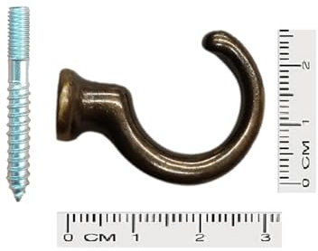 Reggi embrasse + vite, gancio tenda, rosone, fermatenda, gancio a muro, rosetta. (0518 Bronzo)