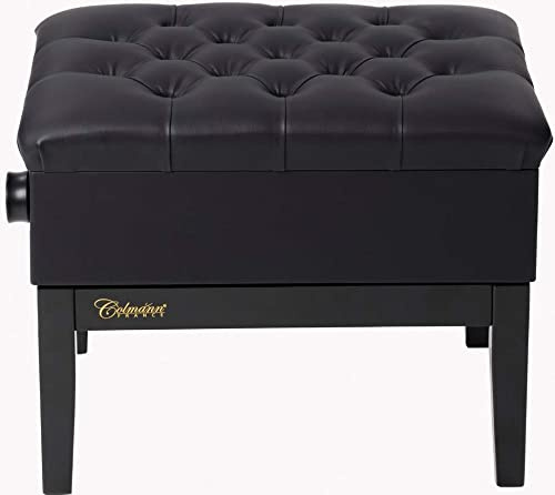 Colmann France - Banqueta Piano Luxe Grand Concert con ajuste hidráulico con gran compartimento de almacenamiento.