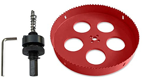 TUNEZ® Hålsåg M42 bi-metall hålskärare set med hexagon berså och centrering metall borrbits hålsågssats för trä metall gipsskivor järnplåt, rörplast (230 MM)