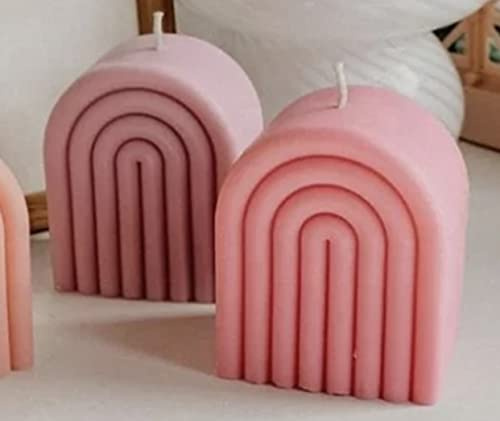 Rainbow Arch Soy Wax Candle (Pink)