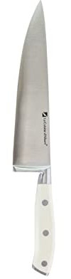 Albert de Thiers - L'Irresistible - Couteau Chef 20,3 cm - Lame Acier Inoxydable 3CR13 avec Protection PVC - Manche ABS Blanc avec 3 Rivets - Finition Mate Élégante - 184 g