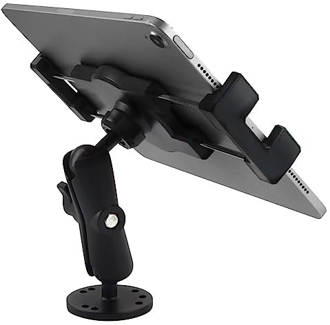 RomHaus Metal Tablet Mount Holder for Truck/Car/Vehicle/Industrial Heavy Duty Drill Base iPad Mount for Dashboard, Wall, Desk, fit 7-14.6 inch Tablets