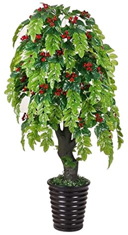 Kunstbaum Künstliche Künstliche Bäume In Töpfen, Für Den Innen- Und Außenbereich, Künstlicher Baum Mit Grünen Blättern, Natürlicher Stamm, Künstliche Pflanze Für Wohnzimmerdekoration Kunstpflanze (Co