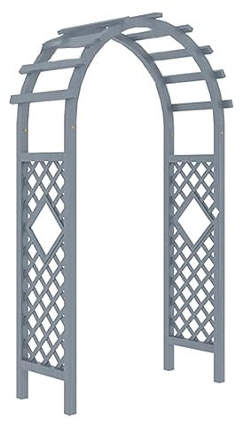 Arche De Tonnelle De Jardin En Bois Avec Treillis, Arche De Treillis De Jardin pour Plantes Grimpantes, Pergola pour Arrière-cour, Pelouse, Extérieur, Cour, Jardin, Plantes Grimpantes ( Size : 160cm )
